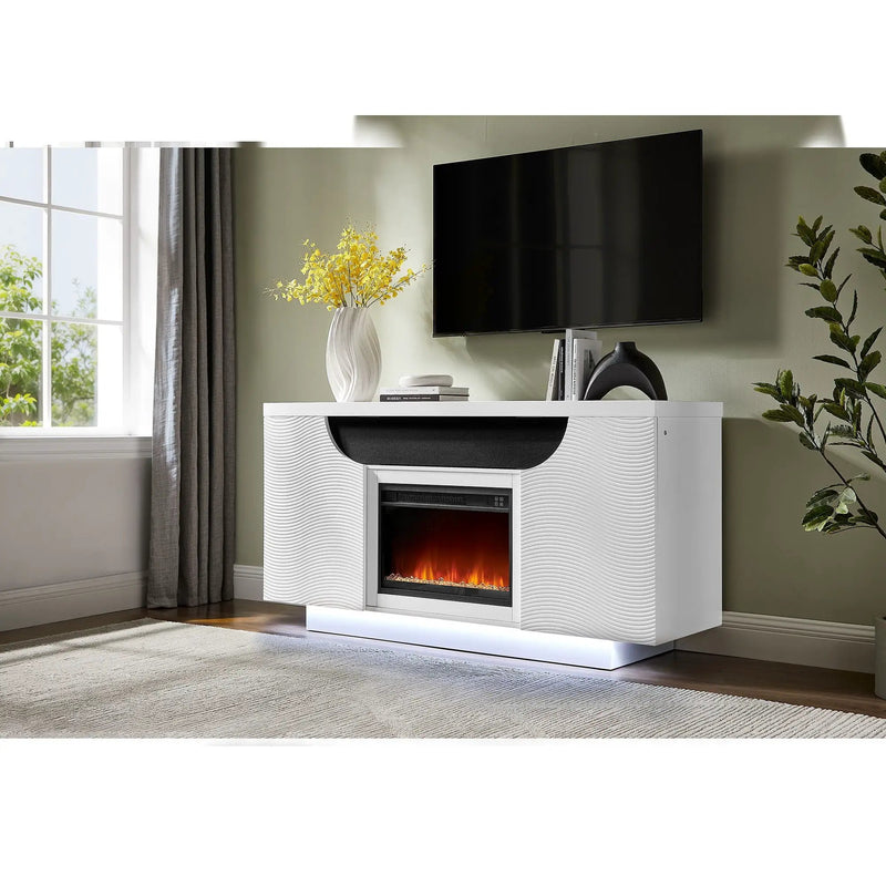 Alessia - Electric Fireplace With Multi Color LED And Flame Settings by HouseOfZazla