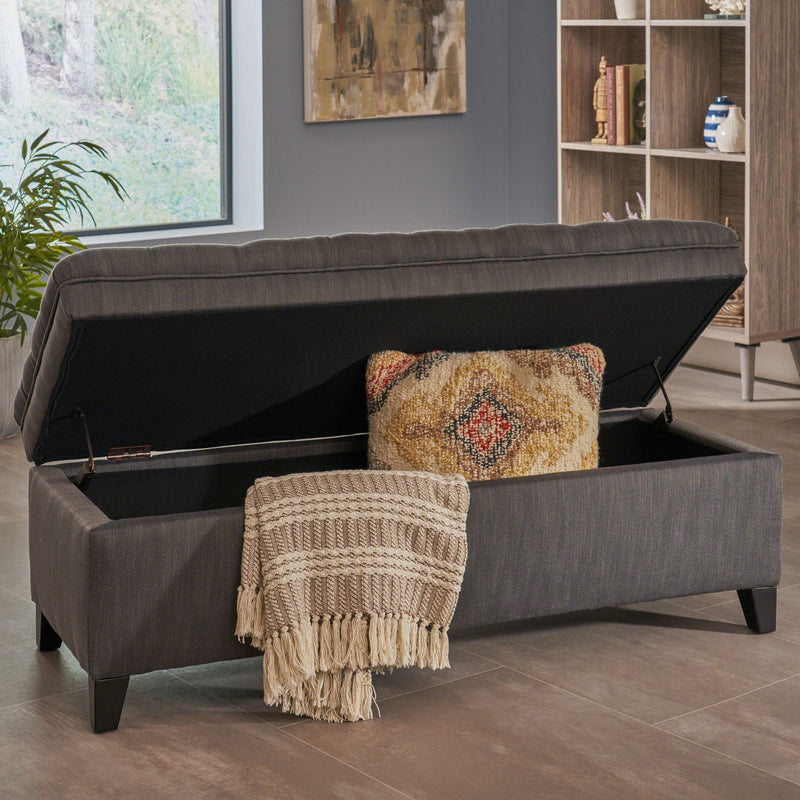 Juliana Storage Ottoman With Birch Legs by HouseOfZazla