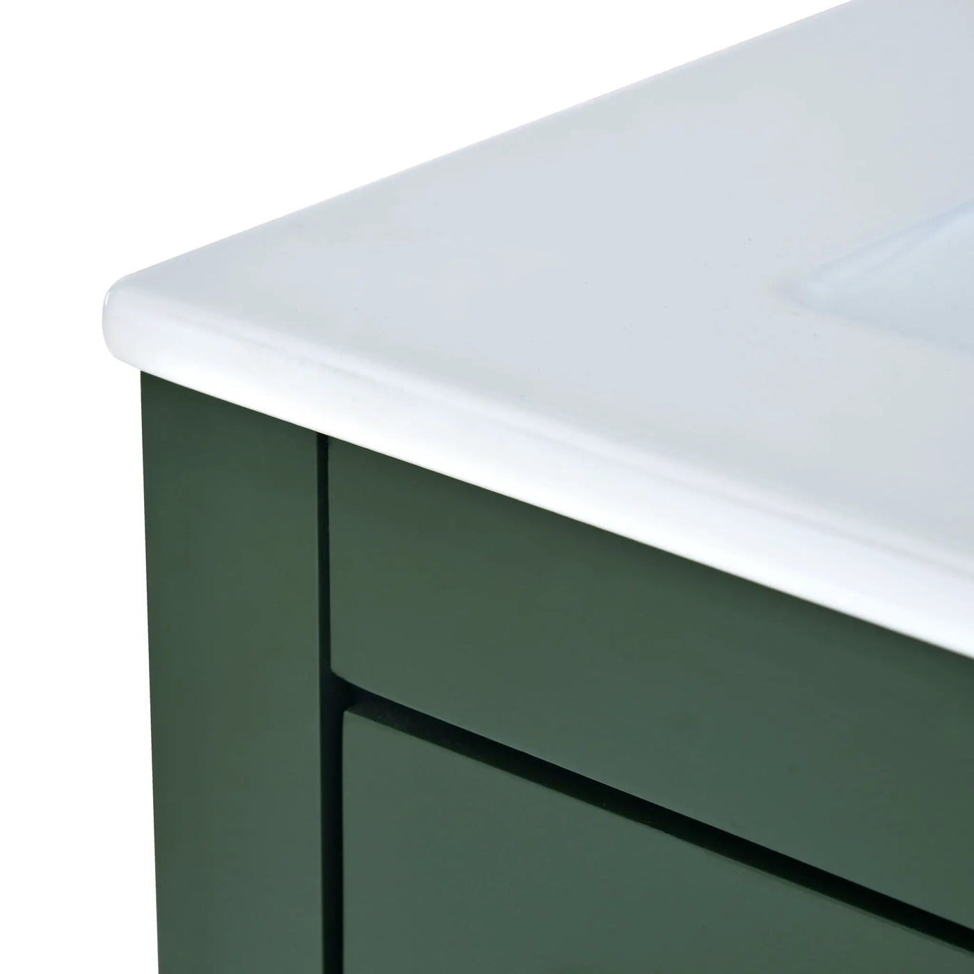Bathroom Vanity With Ceramic Sink Combo, Modern Freestanding Storage Cabinet With Silver Handles by HouseOfZazla