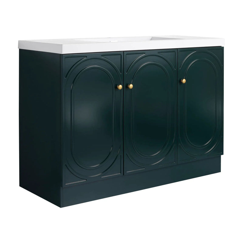 Contemporary Freestanding Bathroom Vanity With Resin Sink & Soft-Close Cabinet Doors by Unique Piece Furniture
