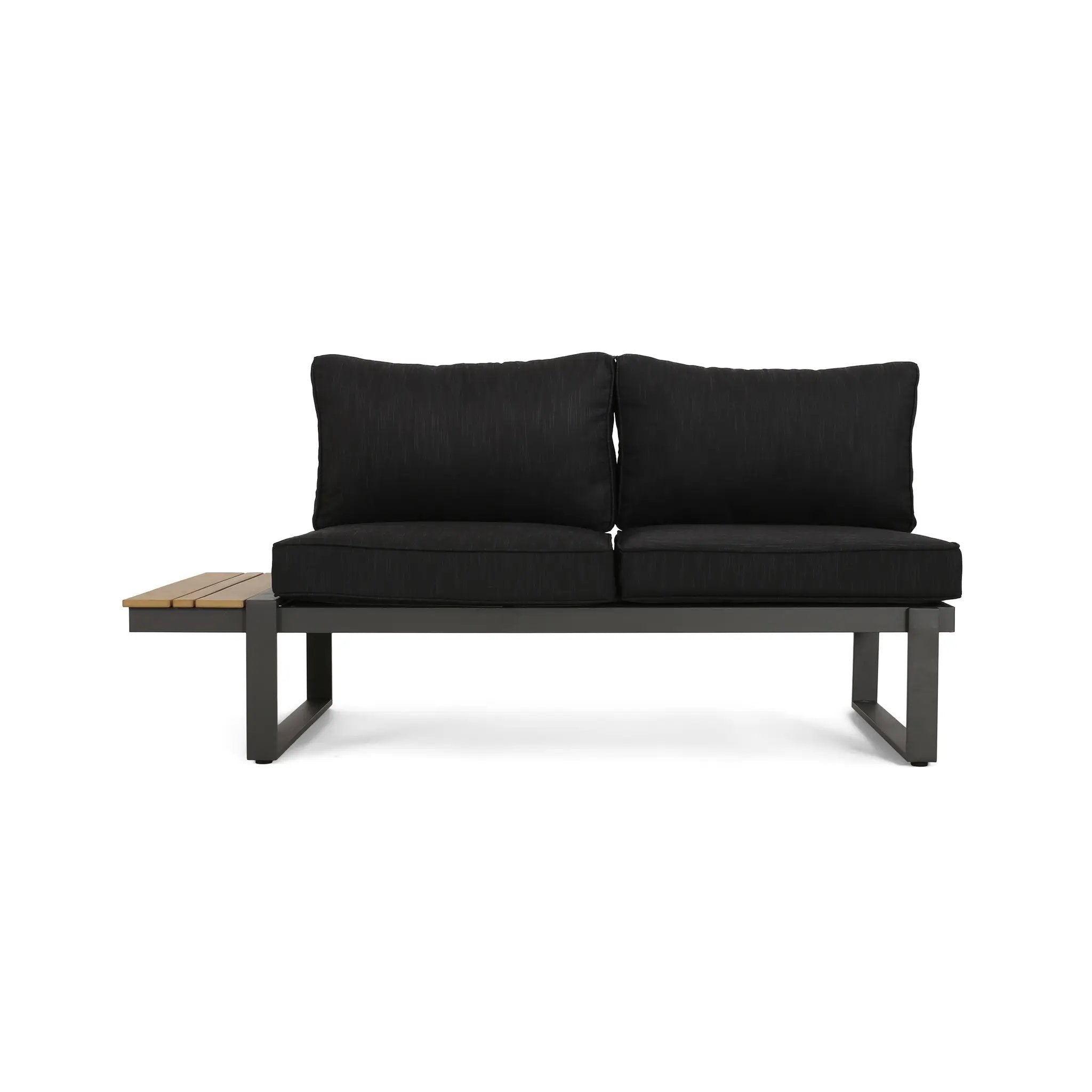 Sterling V-Shaped Outdoor Aluminum 5 Seater Sofa Set with Cushions by HouseOfZazla