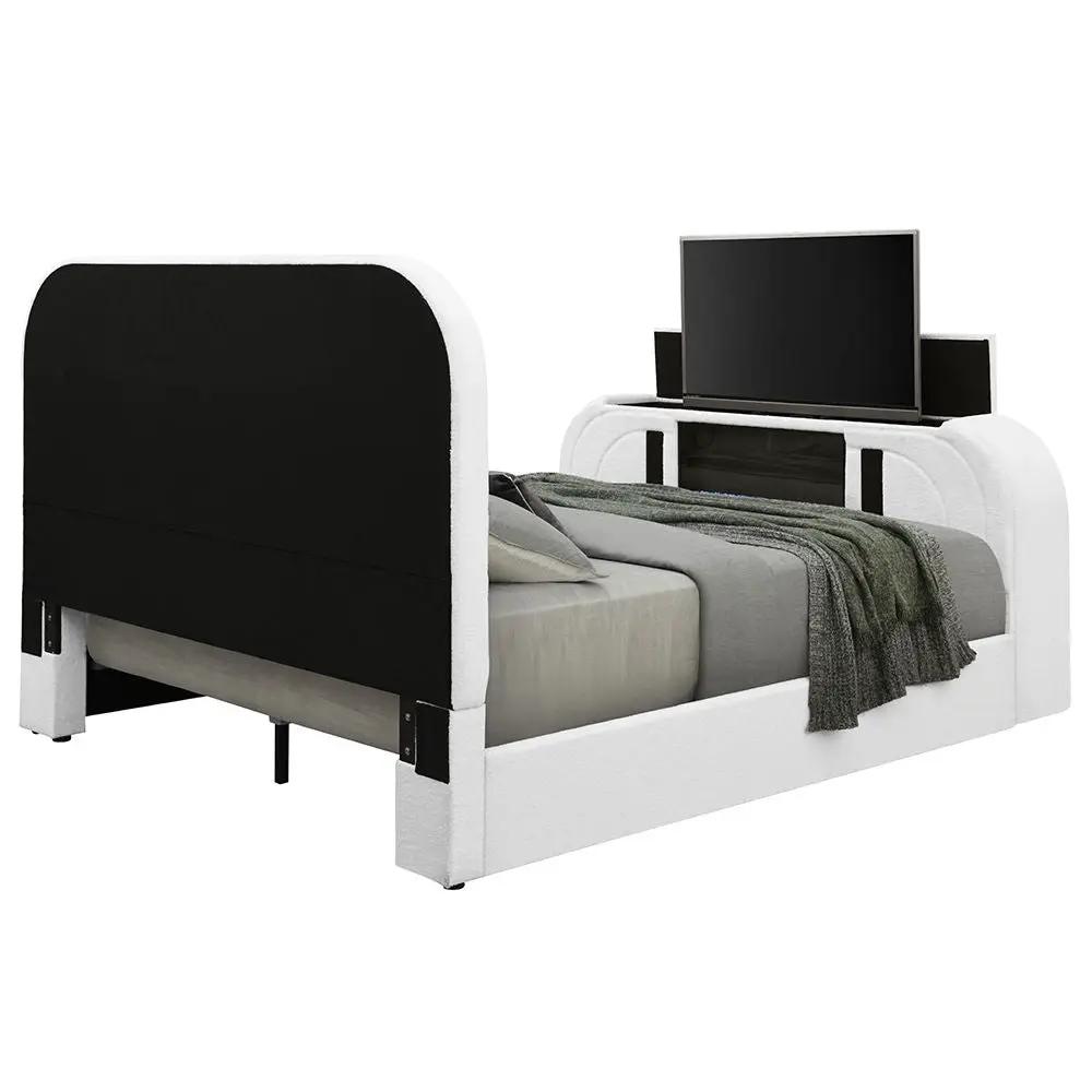 Shelyn - Bed With LED, TV Cabinet, Fireplace & Bluetooth by Unique Piece Furniture