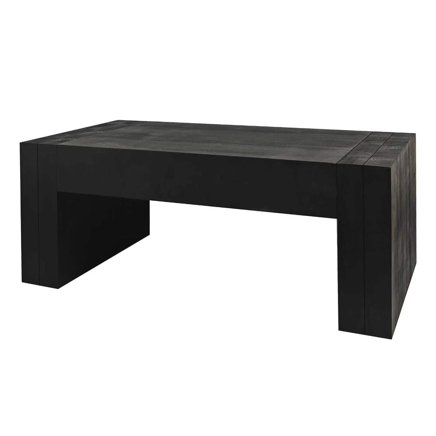 Modern Farmhouse Living Room Block Leg Coffee Table by HouseOfZazla
