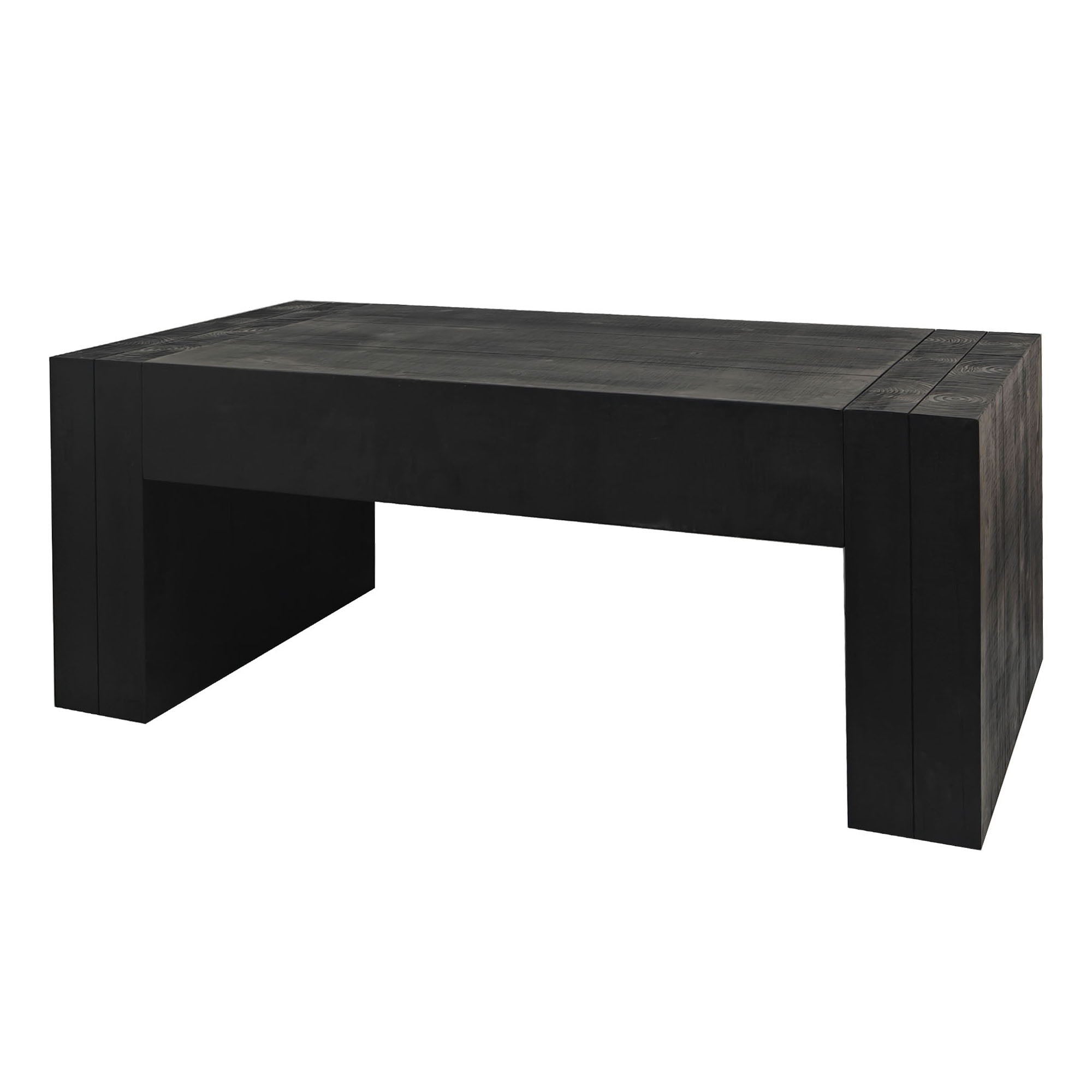 Modern Farmhouse Living Room Block Leg Coffee Table by HouseOfZazla