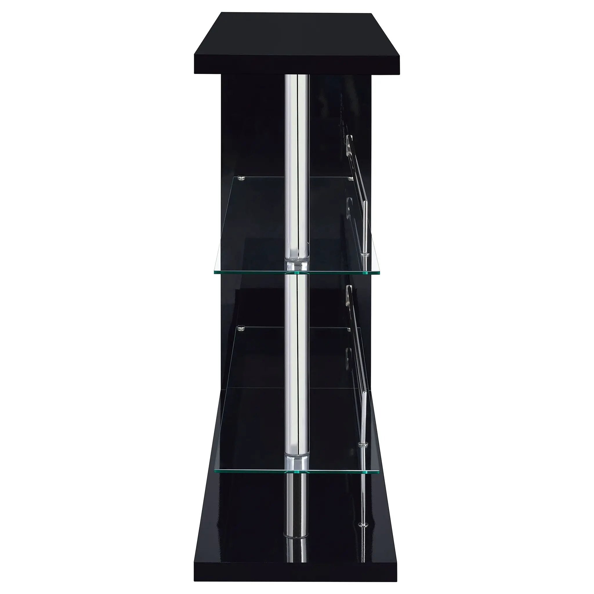 Prescott Rectangular Home Wine Table Black High Gloss by Unique Piece Furniture