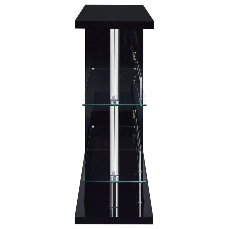 Prescott Rectangular Home Wine Table Black High Gloss by Unique Piece Furniture