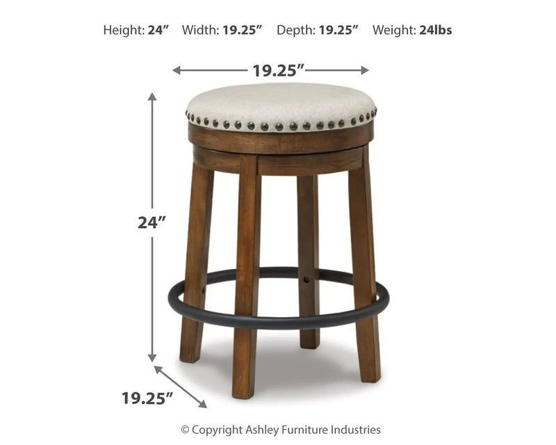 Valebeck - Upholstered Swivel Stool by Unique Piece Furniture