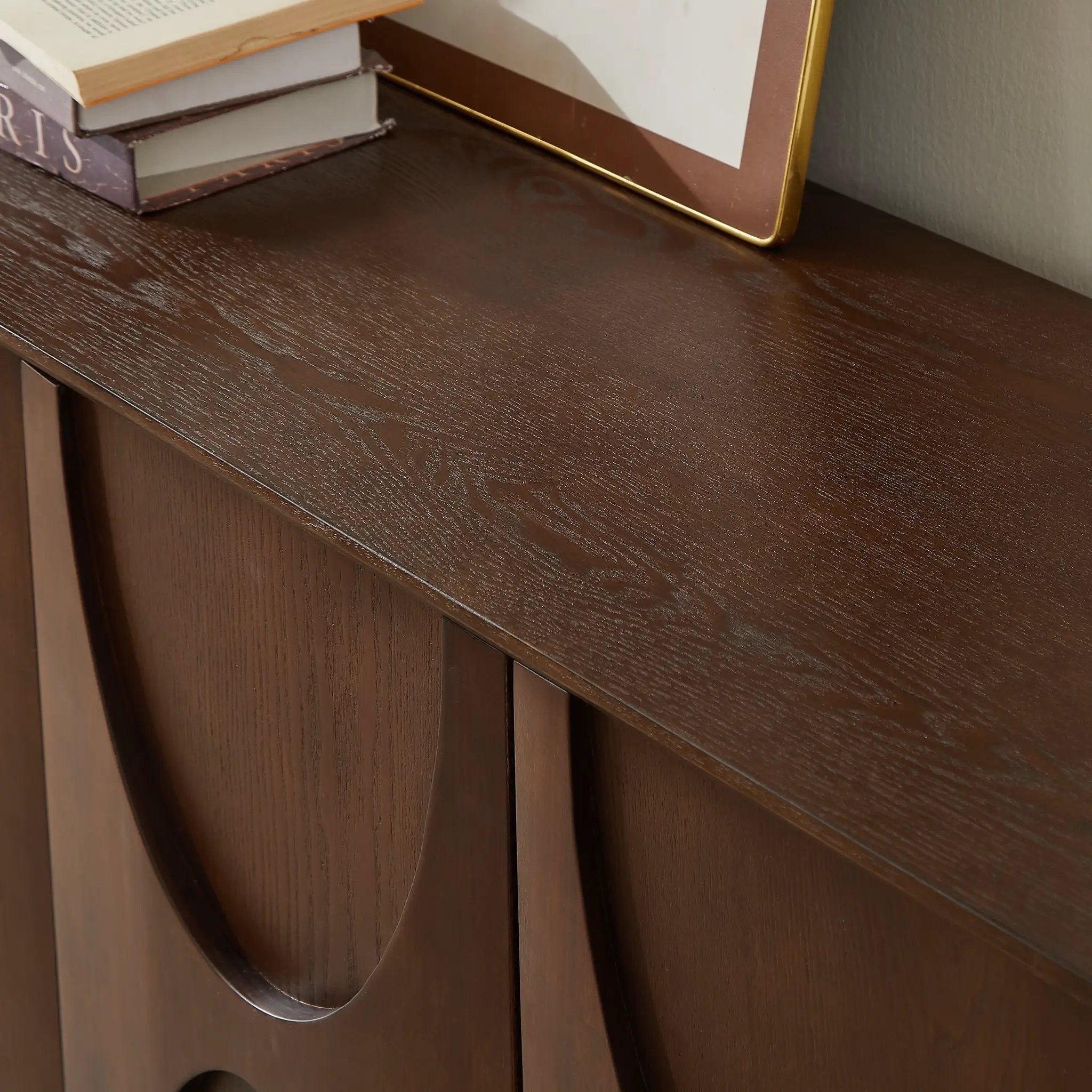 4 Door Accent Cabinet with Solid Wood Carved Doors by HouseOfZazla