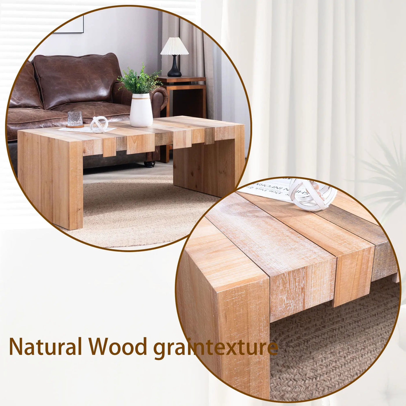 Modern Rustic Table With Sculpted Block Design by HouseOfZazla
