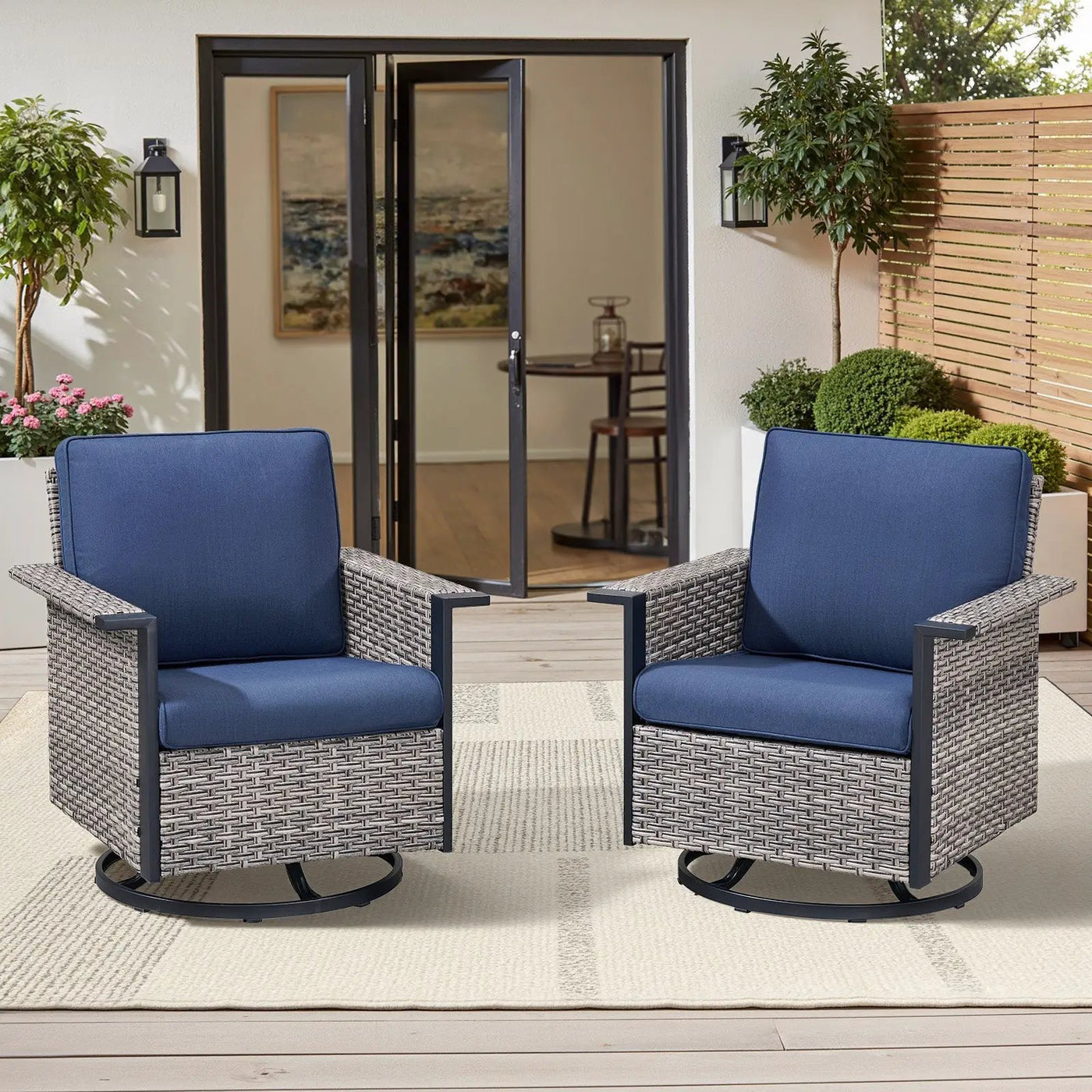 Outdoor Swivel Rocking Chairs by HouseOfZazla