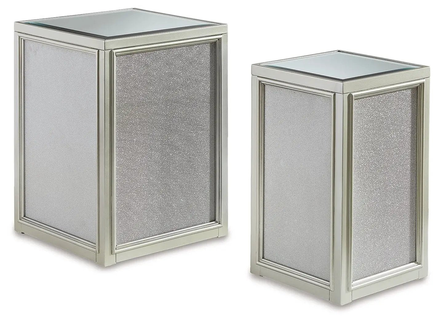 Traleena - Nesting End Tables (Set of 2) - Silver Finish by Unique Piece Furniture