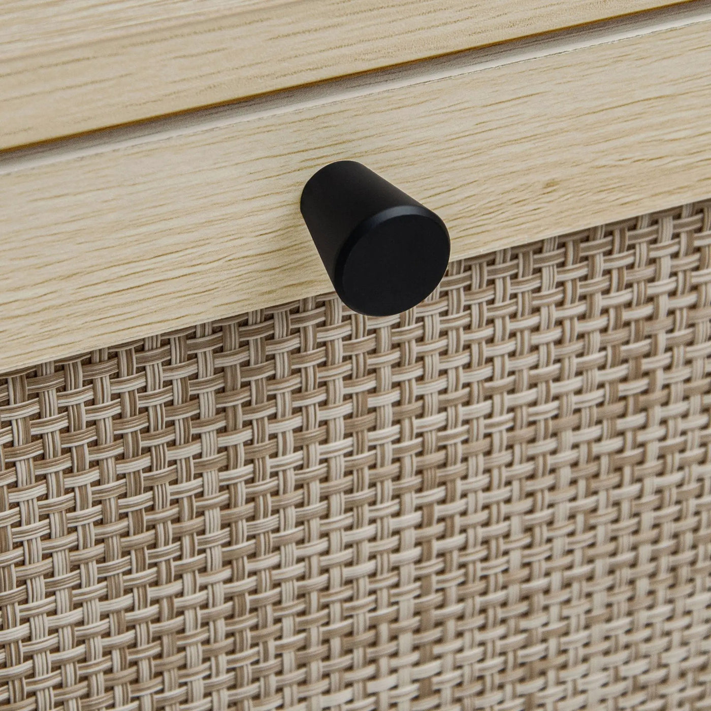 Modern Rattan 3 Door Shoe Rack Cabinet for Entryway by HouseOfZazla