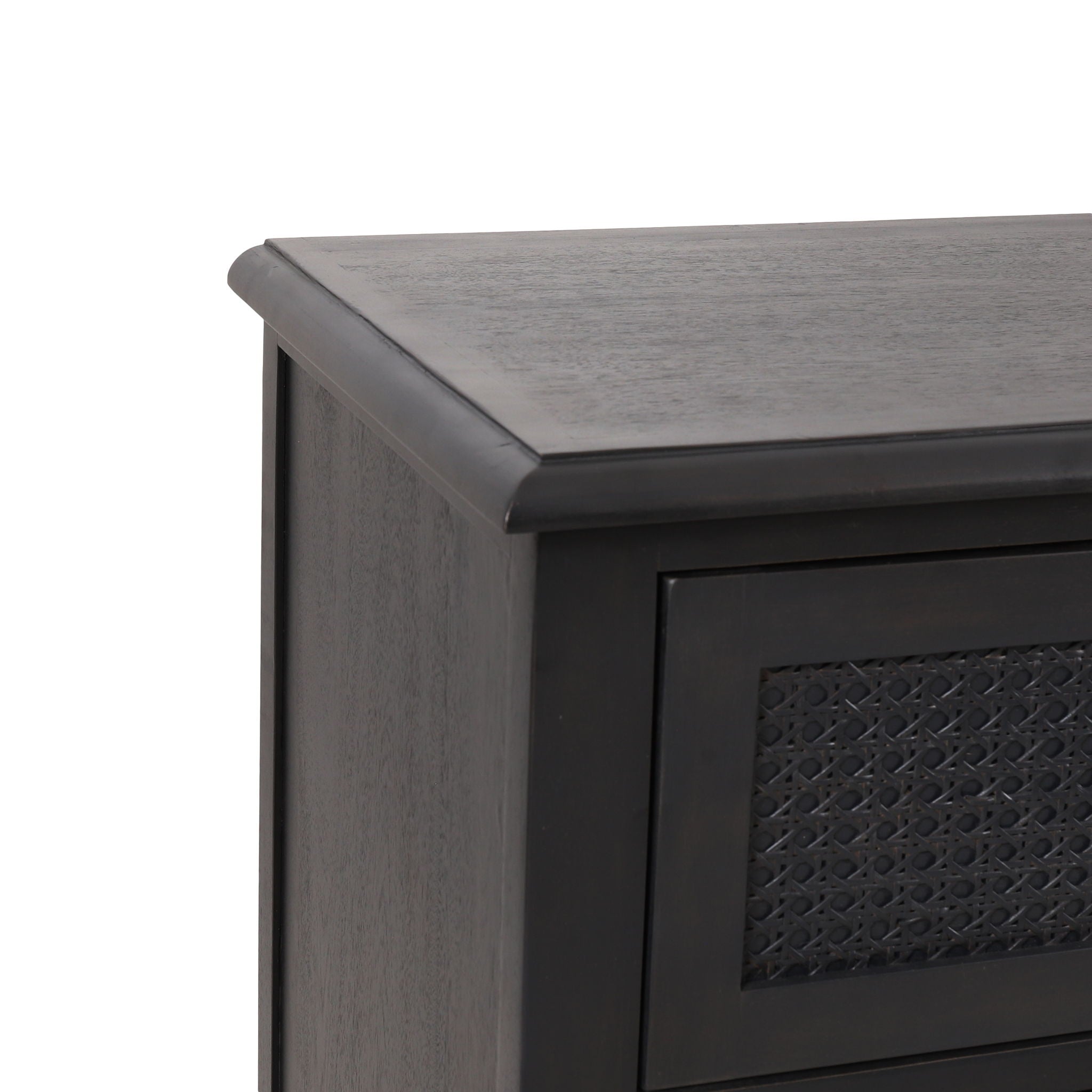 Newell Cane 3 Drawer Dresser - Dark Gray by HouseOfZazla