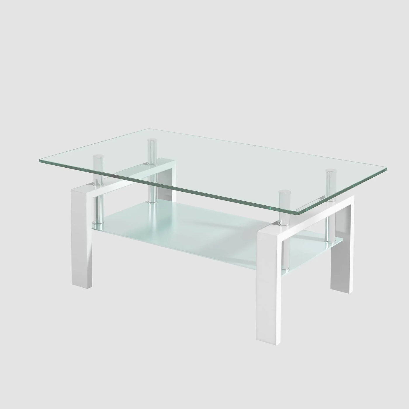 Tempered Glass Table With Storage by HouseOfZazla