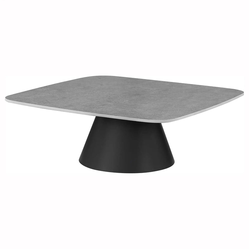 Eason 2-piece Cocktail Coffee Table Set Concrete and Black by Unique Piece Furniture