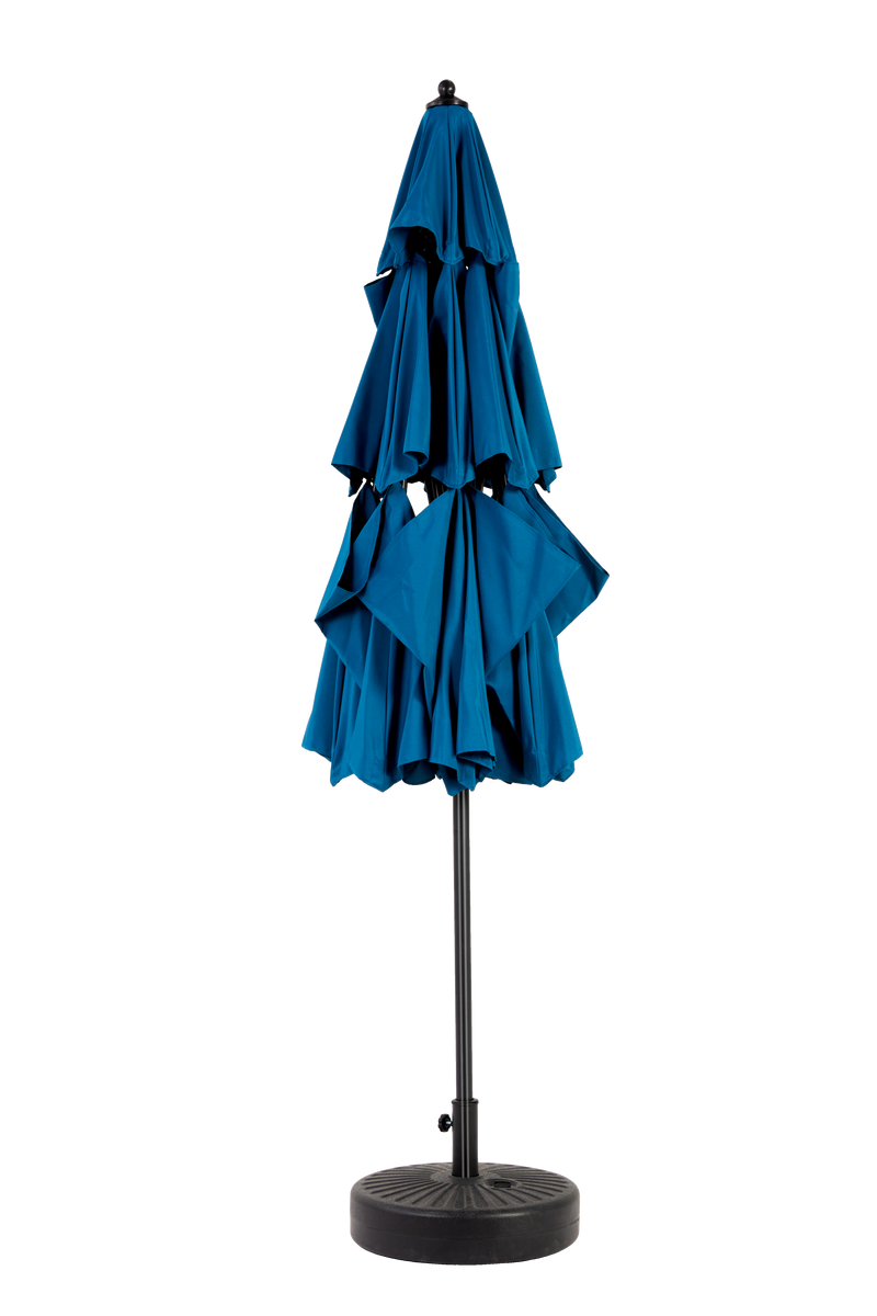 Aluminium 10ft 3 Tier Auto-tilt Outdoor Patio Umbrella - Dark Blue (No Base) by HouseOfZazla