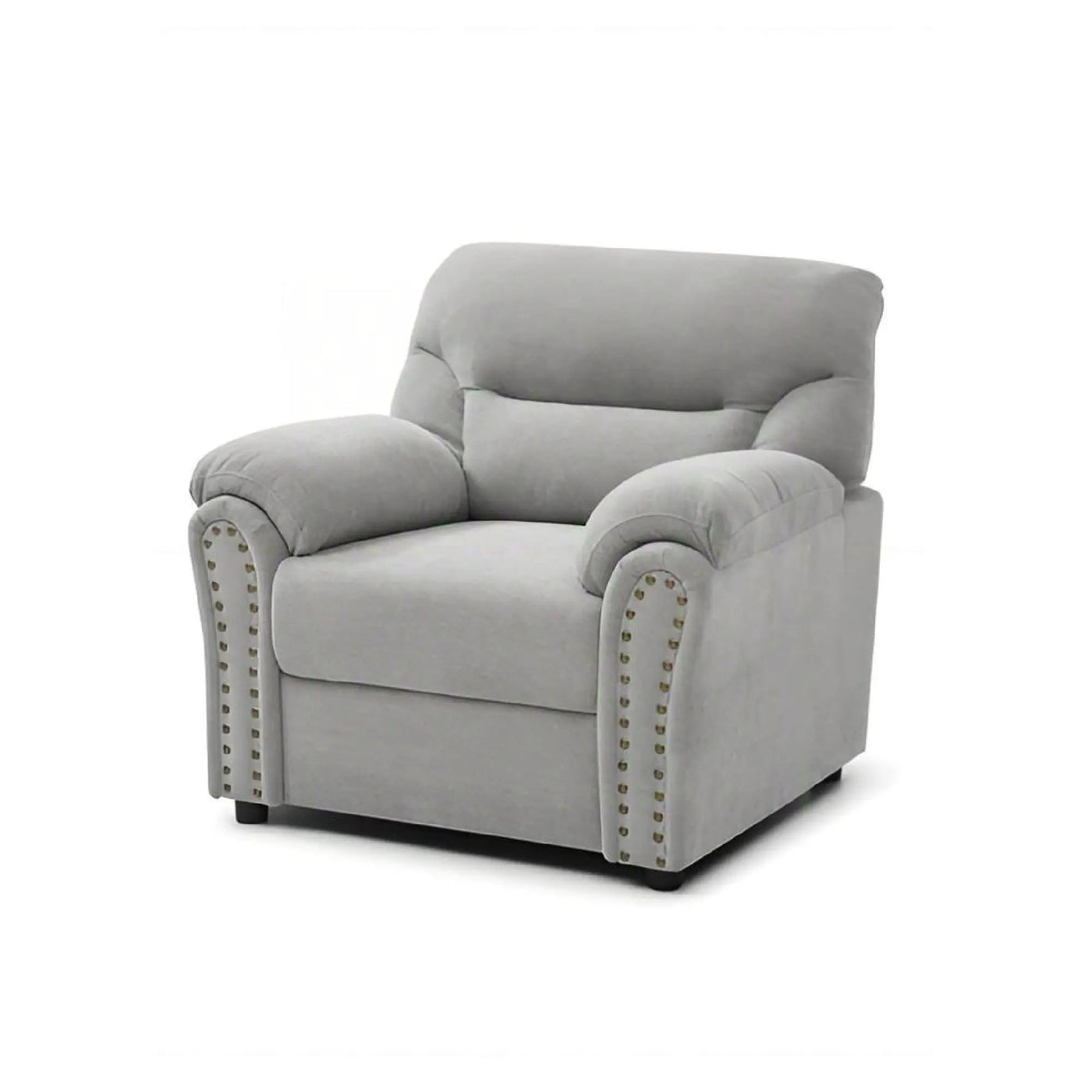 Hamilton - Chair With Hand Applied Nailhead Trim And Pillow Top Arm Cushions by HouseOfZazla