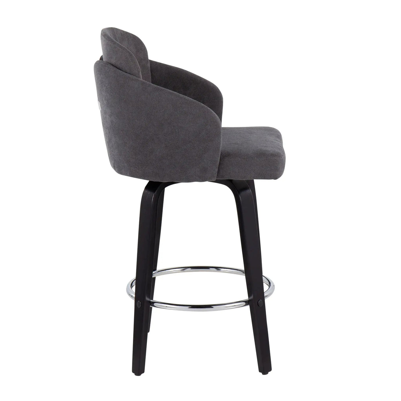 Dahlia - Contemporary Counter Stool Round Footrest (Set of 2) by HouseOfZazla