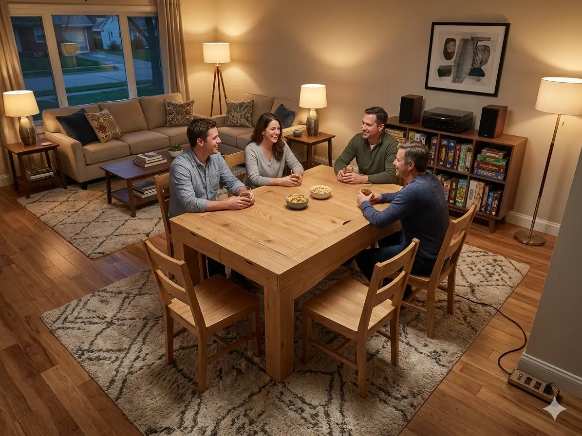 Gaming Table with Removable Top for 4–6 Players by HouseOfZazla