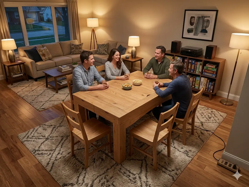 Gaming Table with Removable Top for 4–6 Players by HouseOfZazla