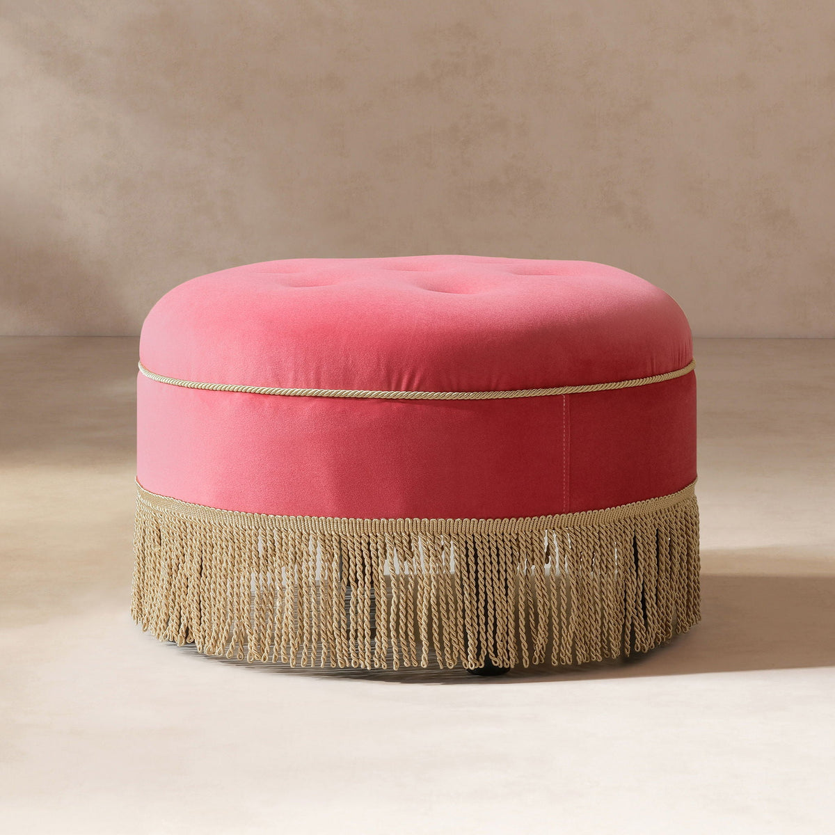 Yolanda - Round Upholstered Accent Ottoman, photo 14 of 40