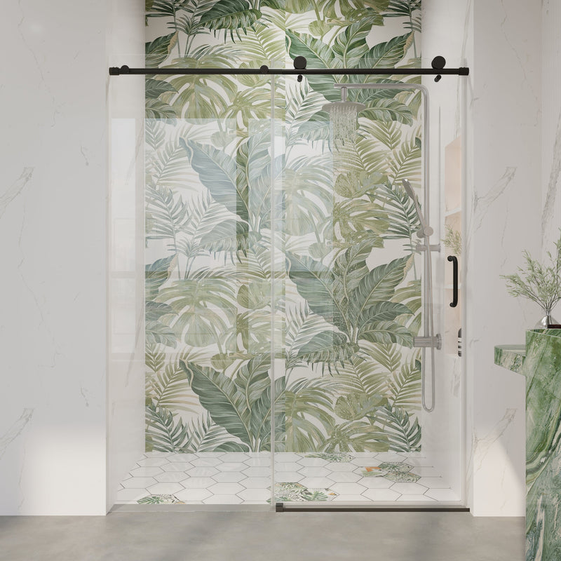 56" - 60" W x 76" H Single Sliding Frameless Shower Door by HouseOfZazla
