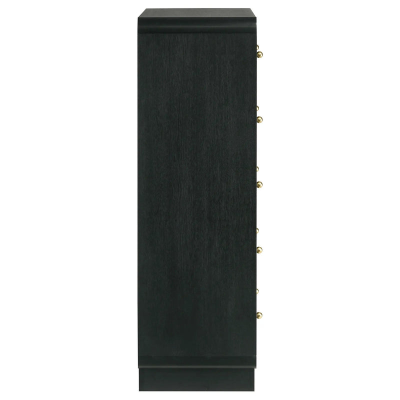Burton - 5 Drawer Chest Of Drawers - Black by HouseOfZazla