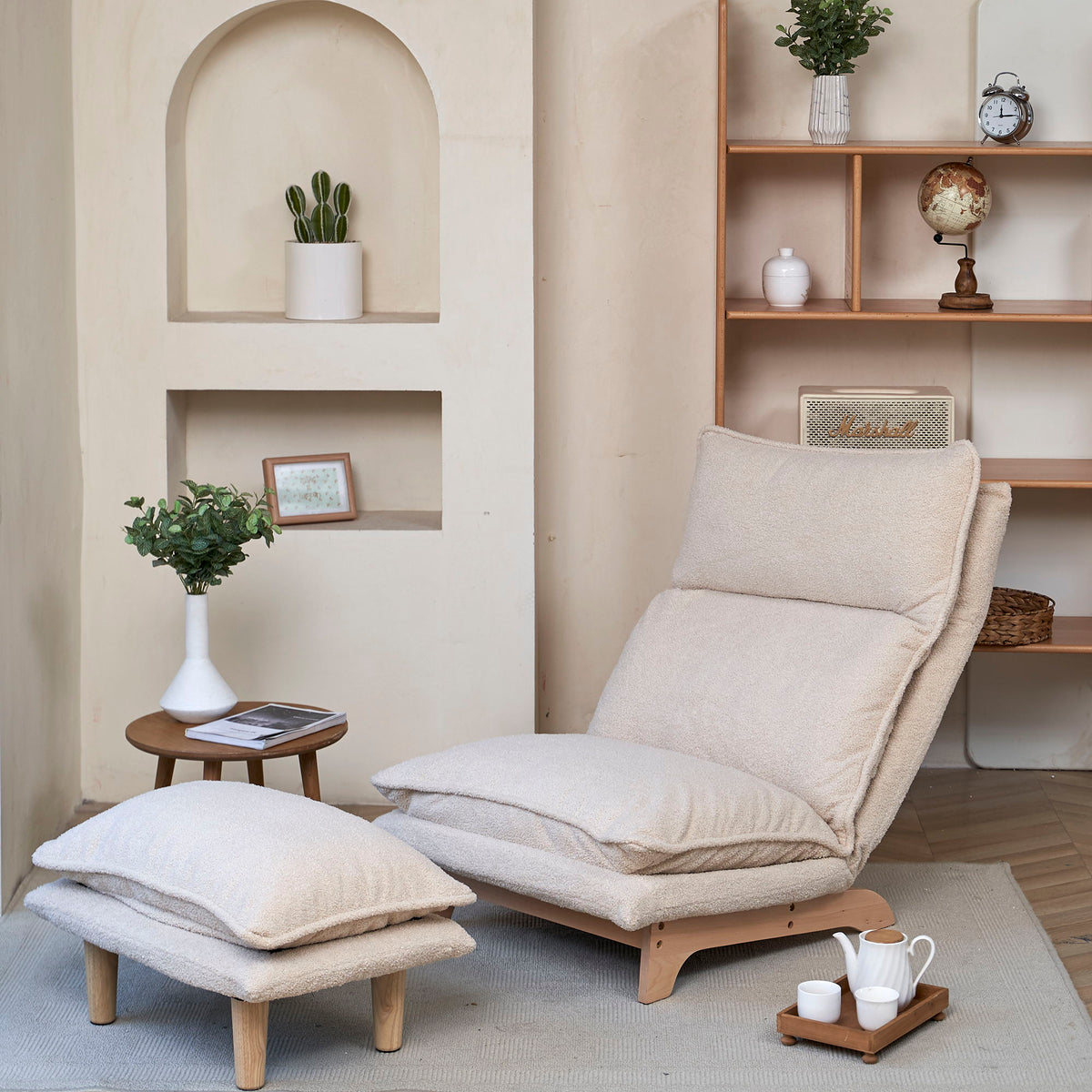 Single Foldable Reclining Chair with Sofa Bed - Blue or White, photo 8 of 8