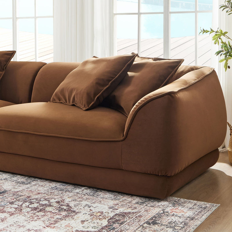 Nordic Modern Sofa With Removable Pillowcase, High Density Sponge Filling, 4 Throw Pillows by HouseOfZazla