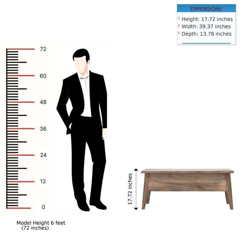Lid Up Storage Bench - Oak by HouseOfZazla