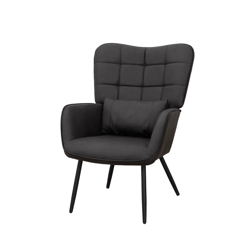 Modern Accent Arm Chair High Back With Metal Legs And Soft Padded by Unique Piece Furniture