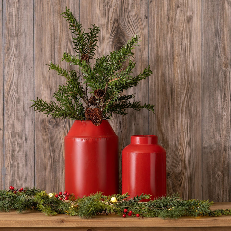 Red metal vase (set of 2), photo 2 of 4
