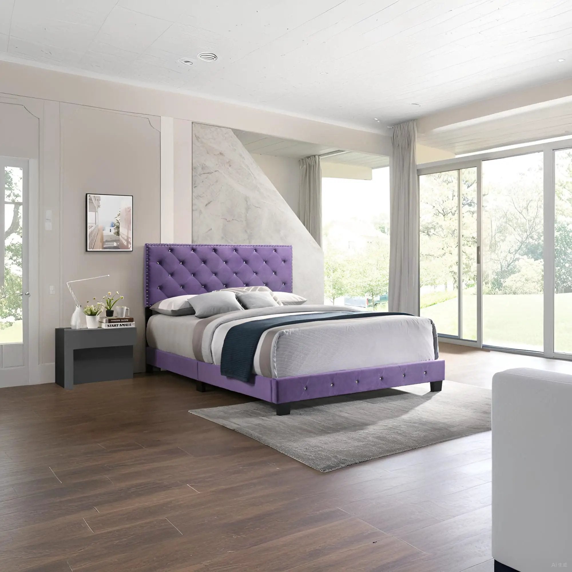 Luxurious Upholstered Bed by Unique Piece Furniture