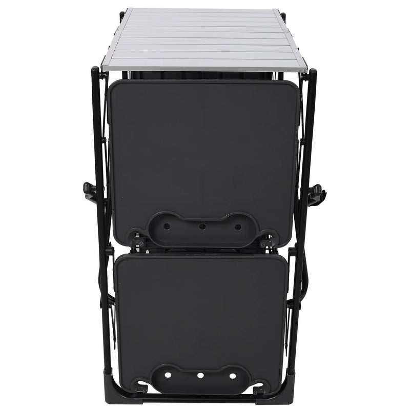 Folding Camping Kitchen Table - Portable Outdoor Cooking Station by HouseOfZazla