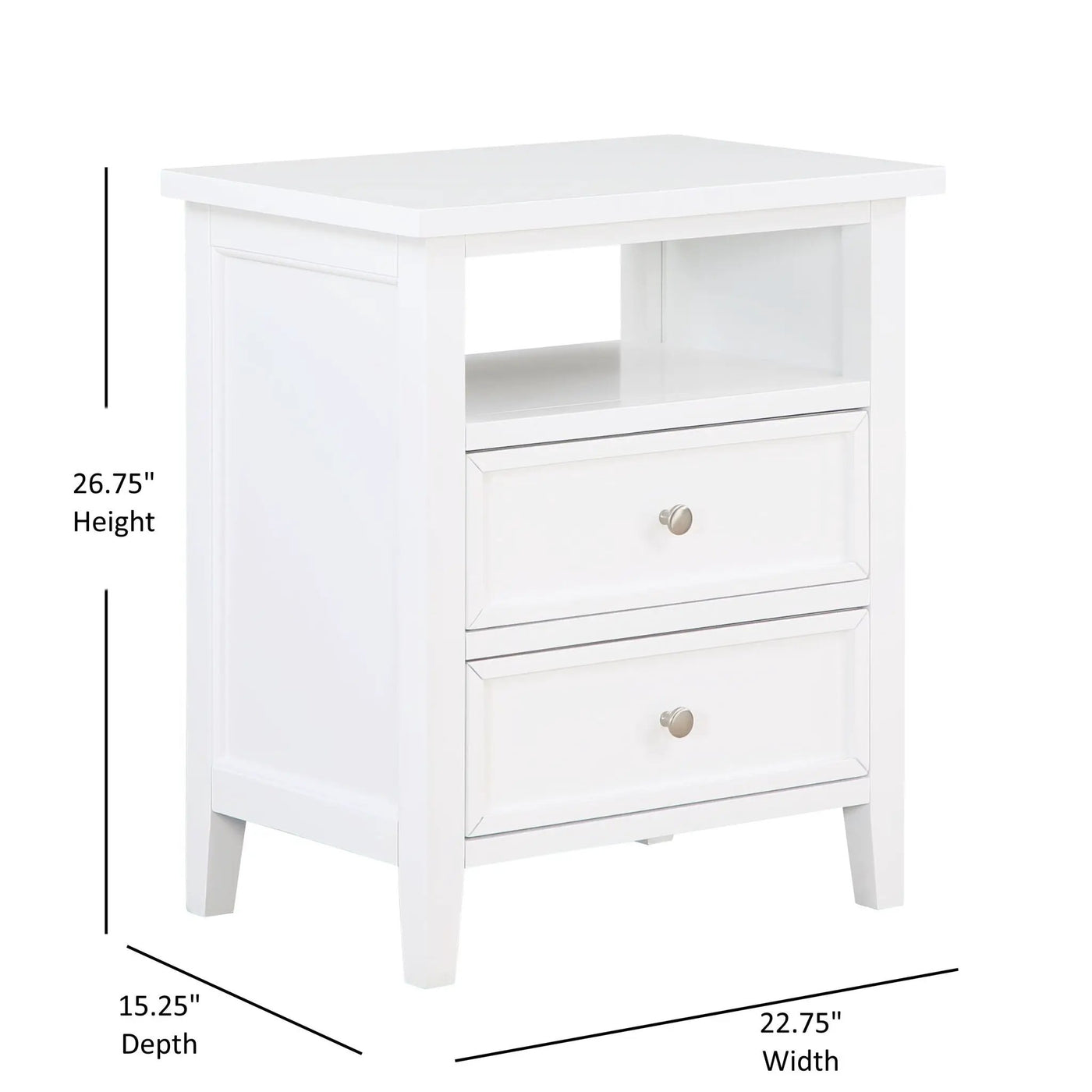 Weston - 2 Drawer Nightstand by HouseOfZazla