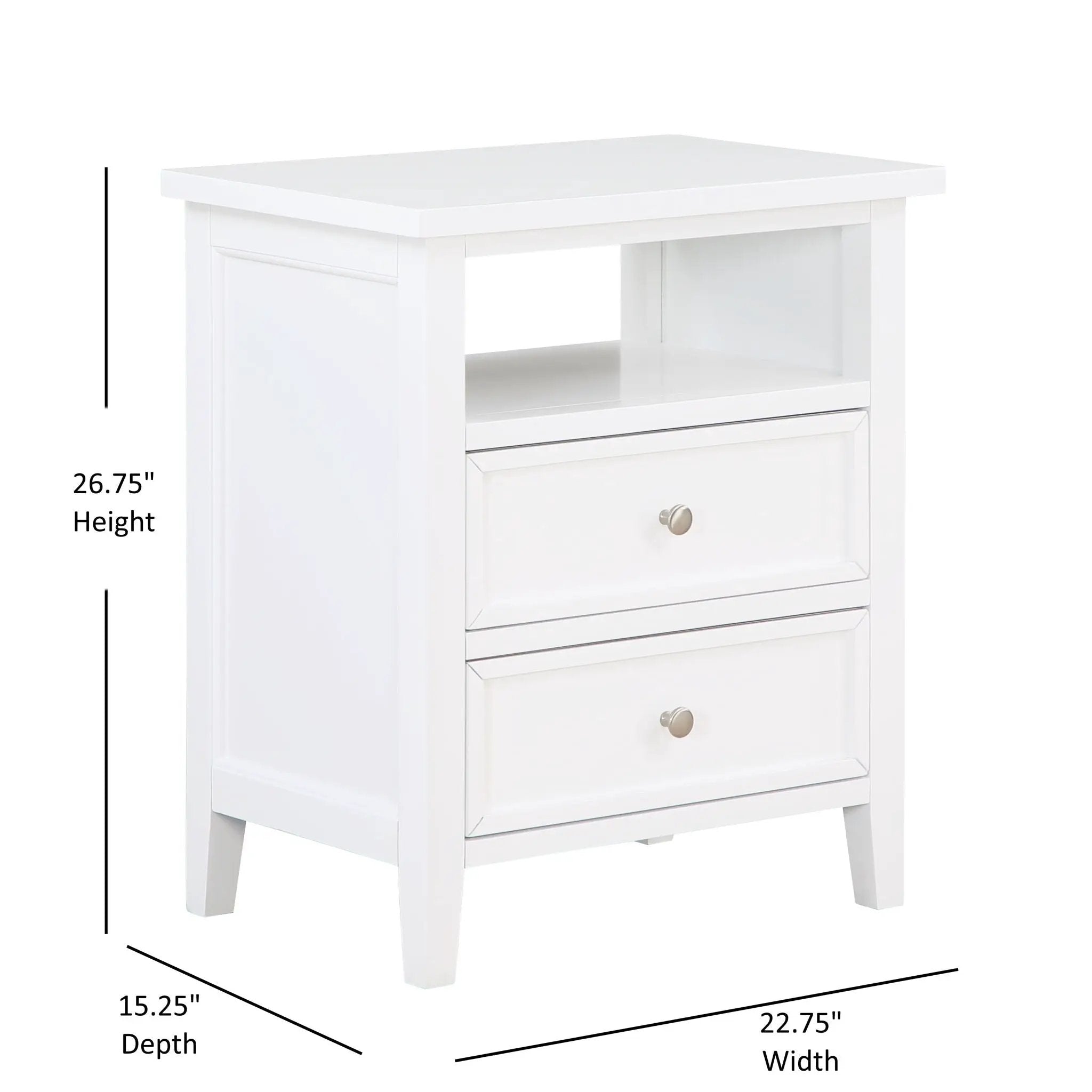 Weston - 2 Drawer Nightstand by HouseOfZazla