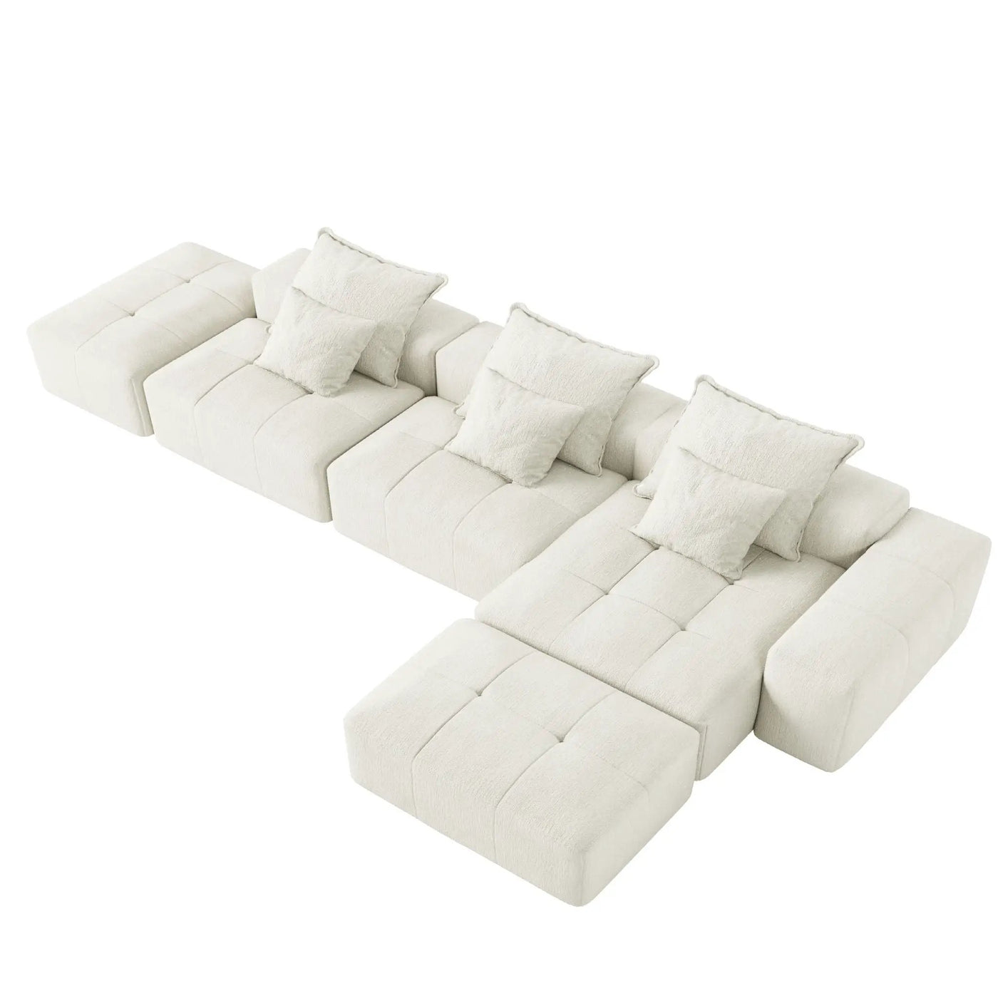Modern Oversized DIY Combination Modular Sectional Sofa With Pillows by HouseOfZazla