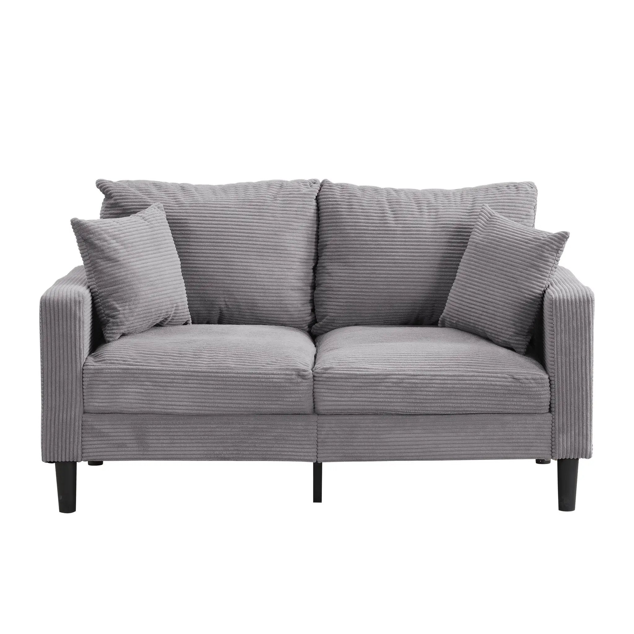 High Resilience Loveseat Sofa With Wooden Frame by HouseOfZazla