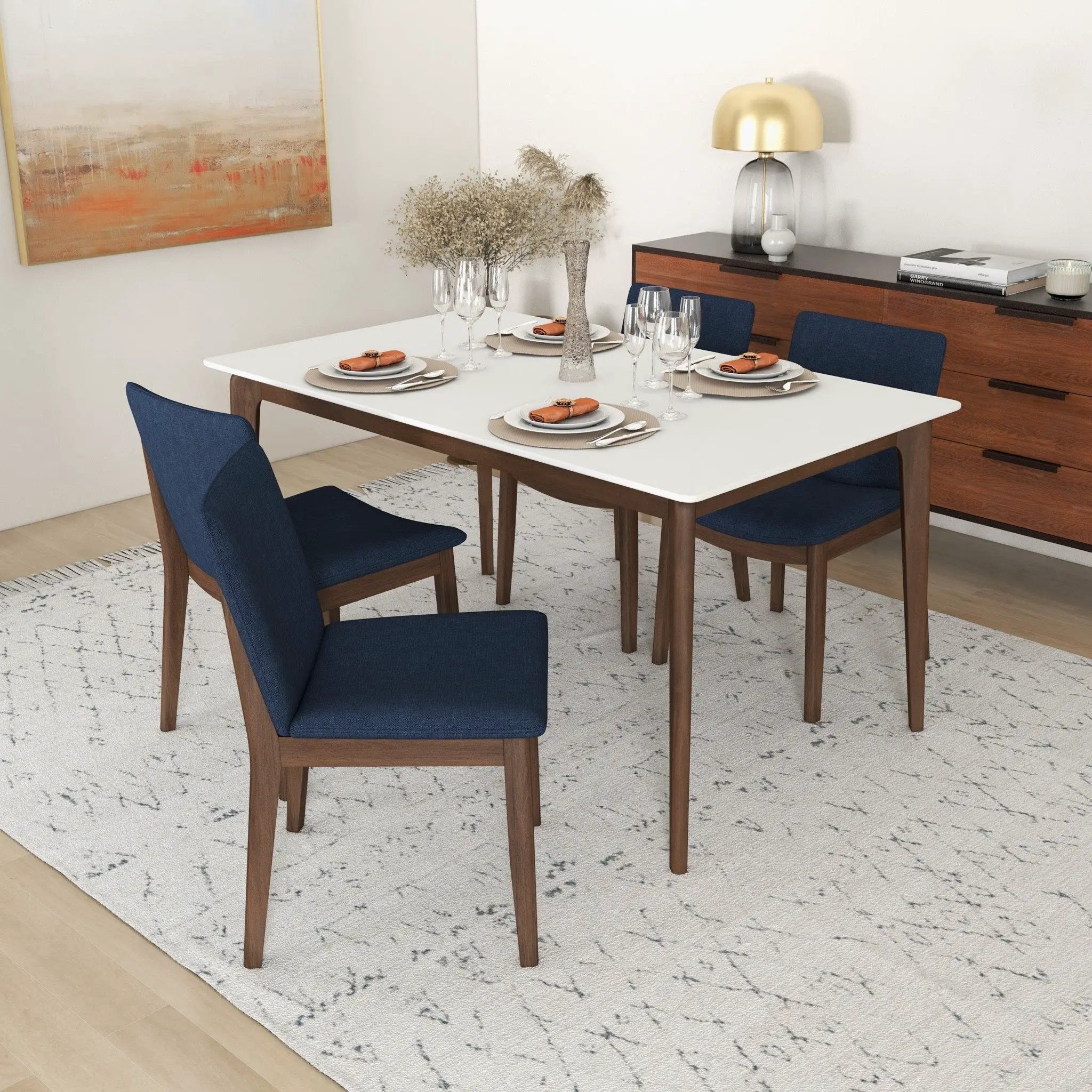 Laura - Mid-Century Modern Solid Wood Dining Chair (Set of 2) by HouseOfZazla