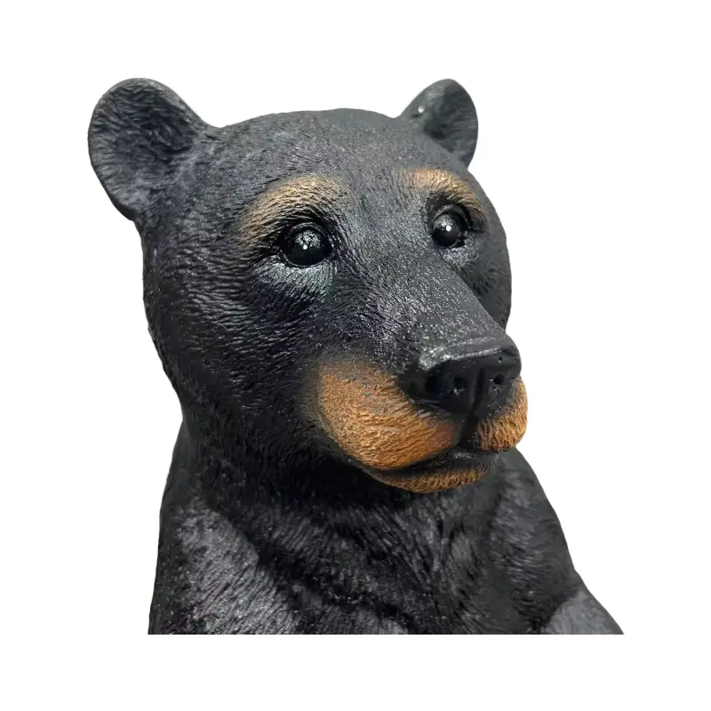 19.69" Weather Resistant Resin Standing Black Bear Sculpture by HouseOfZazla