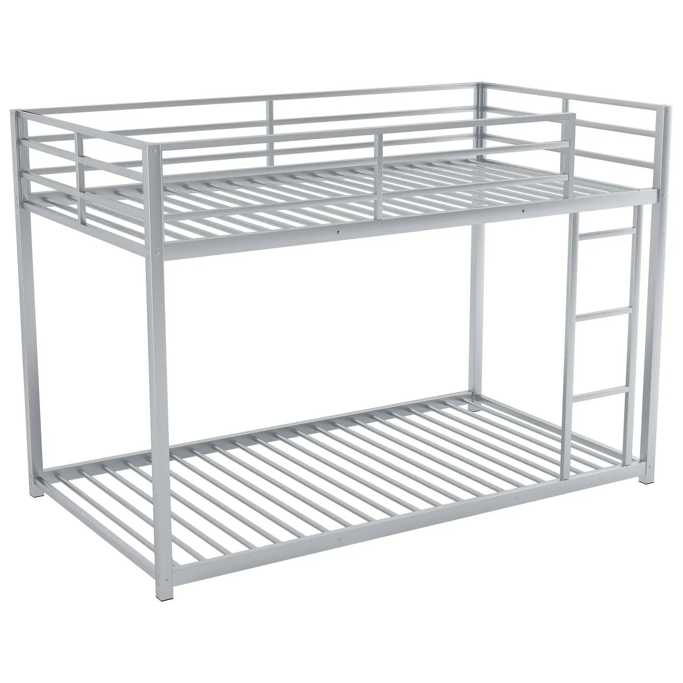 Metal Bunk Bed, Low Bunk Bed With Ladder by HouseOfZazla