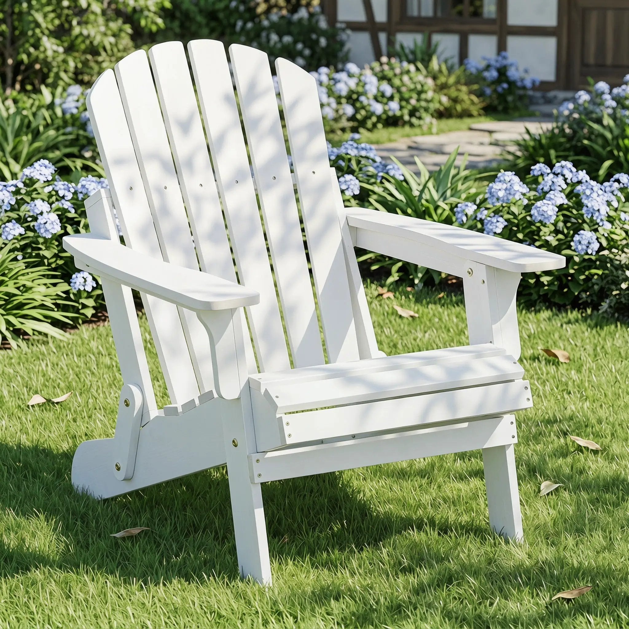 Oversize Wooden Outdoor Folding Adirondack Chair by HouseOfZazla