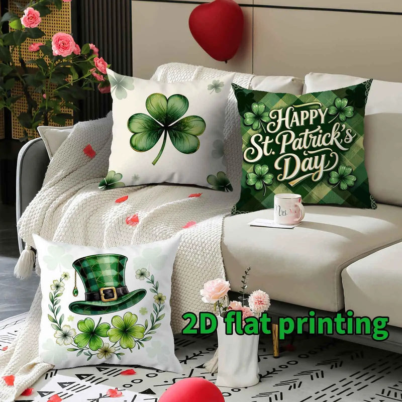Pillow Covers - Festive Green White 4pcs by House Of Avana