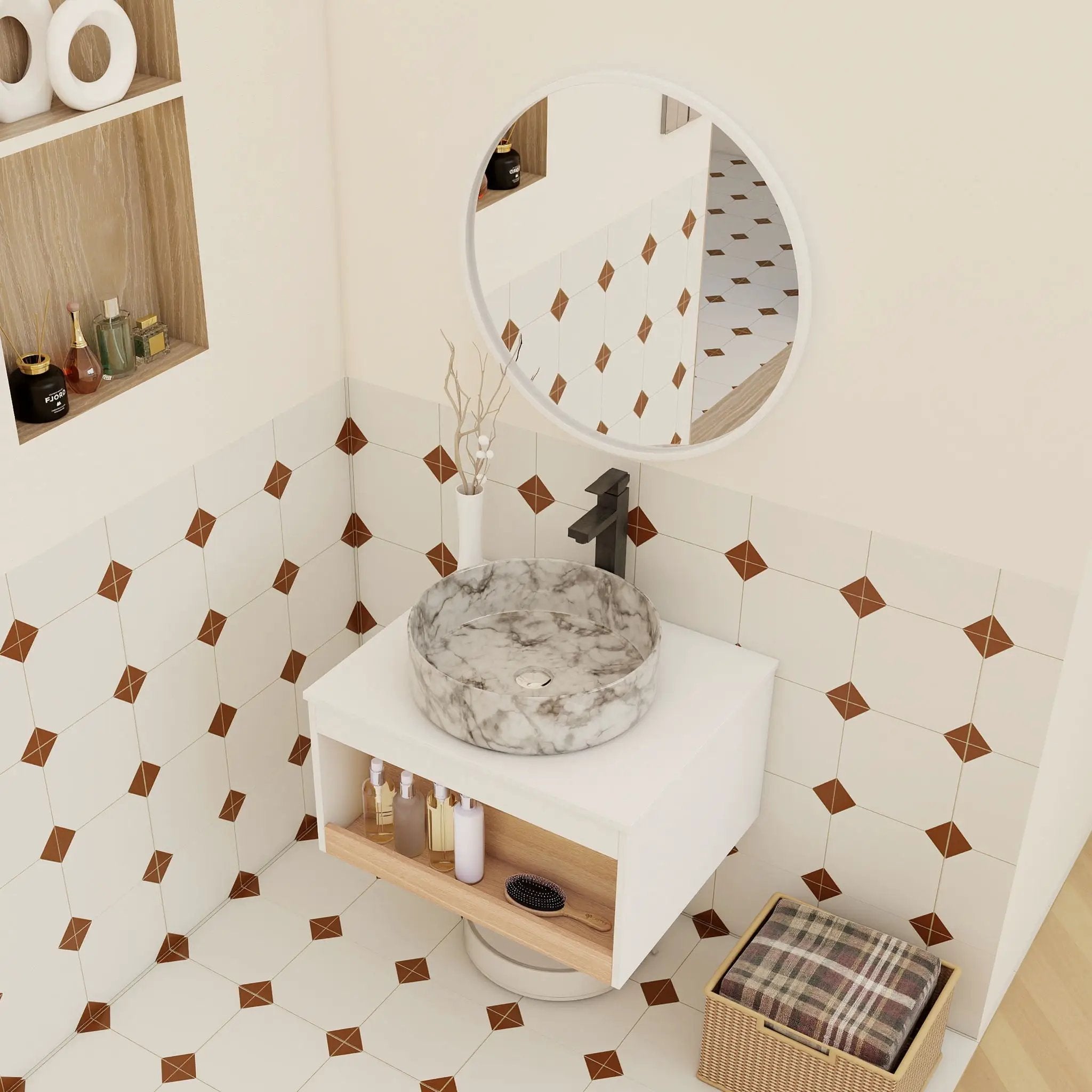 Floating Bathroom Vanity With Vessel Sink by HouseOfZazla