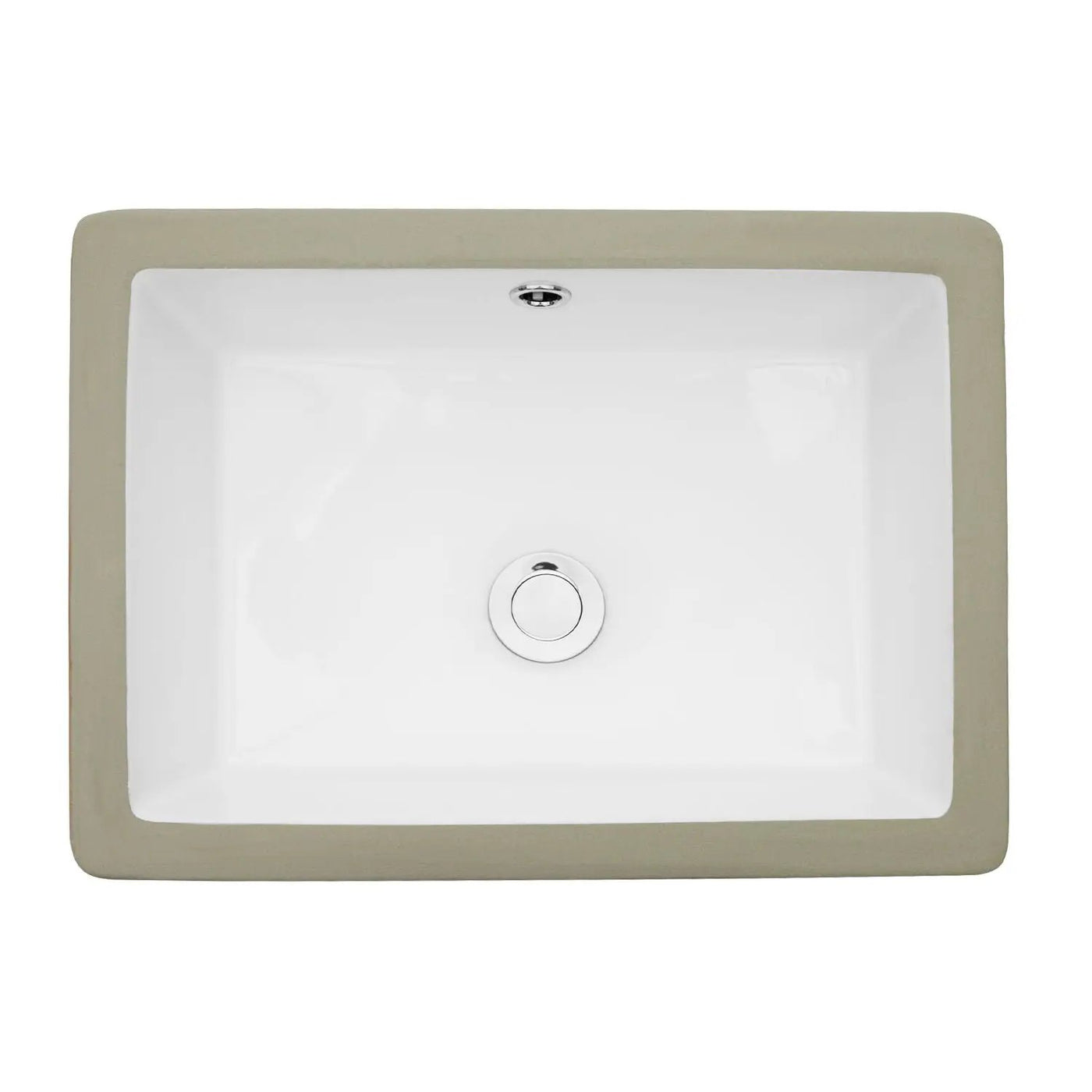 Modern Ceramic Rectangular Undermount Bathroom Sink With Overflow by HouseOfZazla