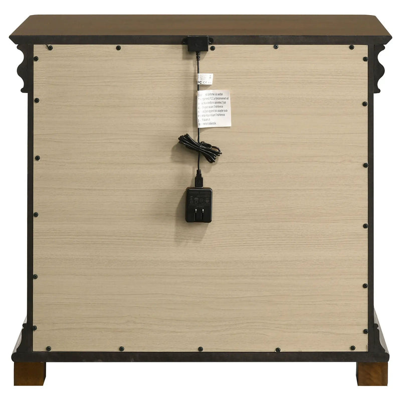 Garland 3-drawer Nightstand Bedside Table Brown Cherry by Unique Piece Furniture