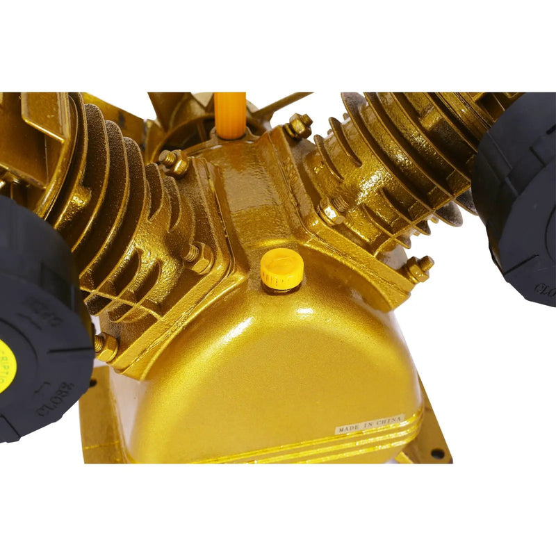 V Type Dual Cylinder Air Compressor Pump Head 5.5Hp 21Cfm 115 Psi - Golden by HouseOfZazla