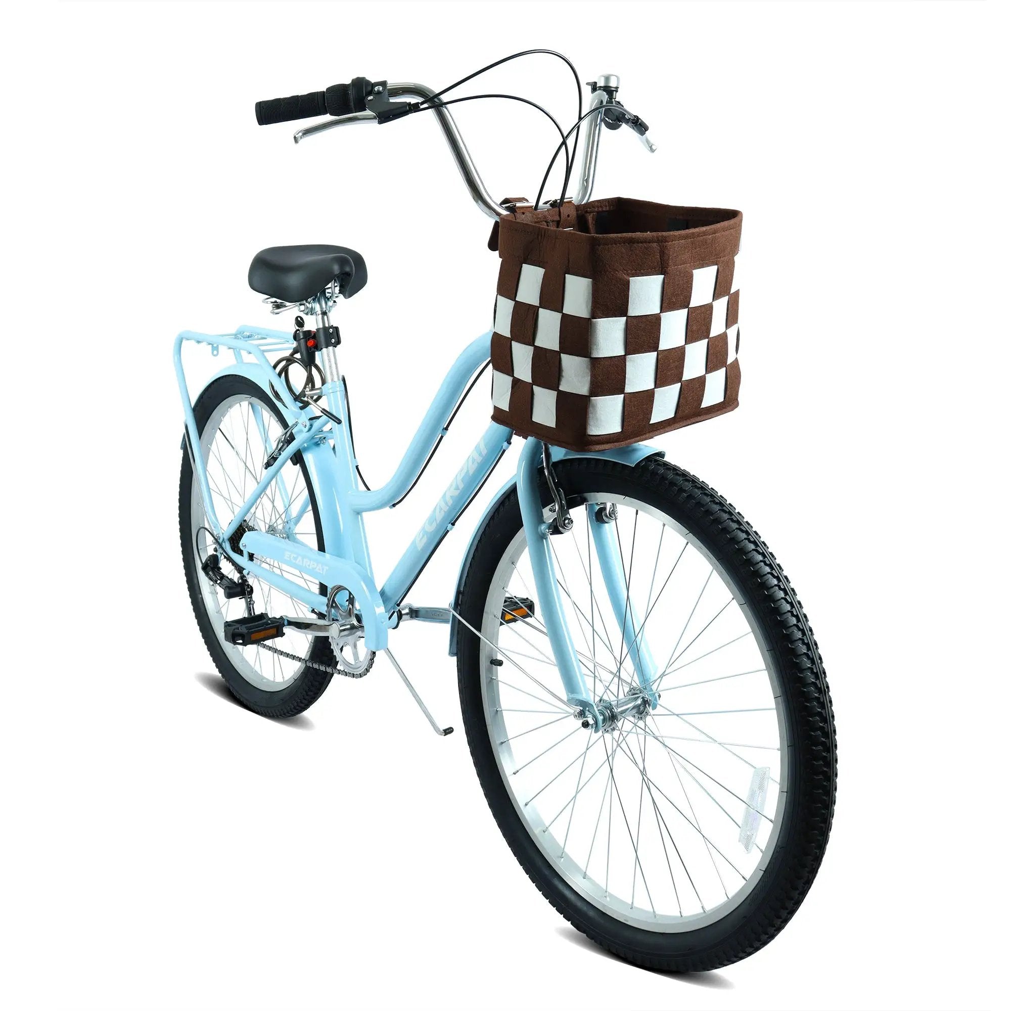 26 Inch 7-Speed City Commuter Bike With Lock & Detachable Basket by HouseOfZazla