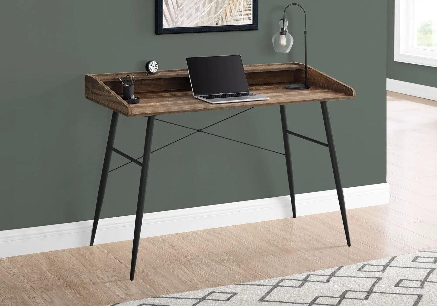Computer Desk For Home Office With Storage Shelves by HouseOfZazla