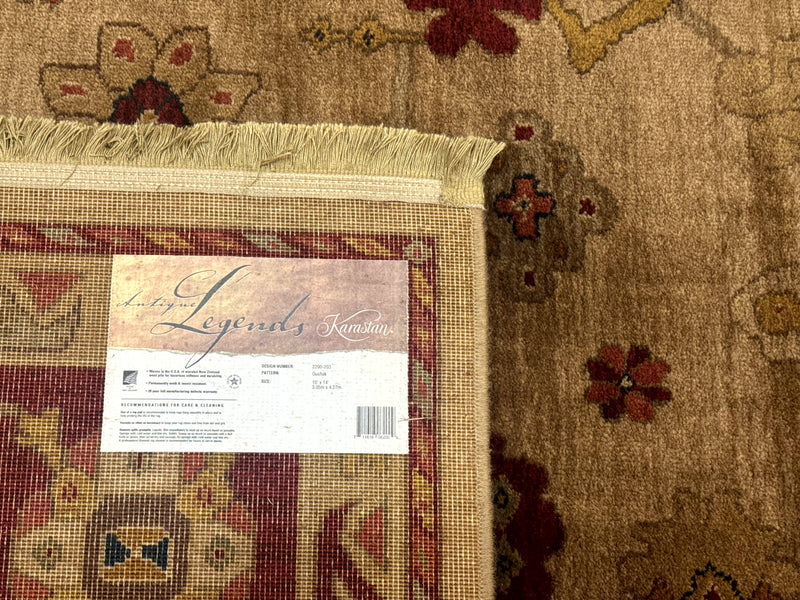 Karastan Rug 10x14, Antique Legends Oushak 2200-203, Vintage, Wool Pile by Jewel Rugs